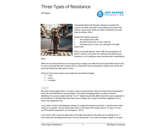 Three Types of Resistance